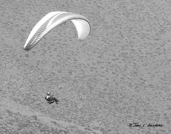100820002BW_Paraglider_at_Copper_Mt by John Goldberg