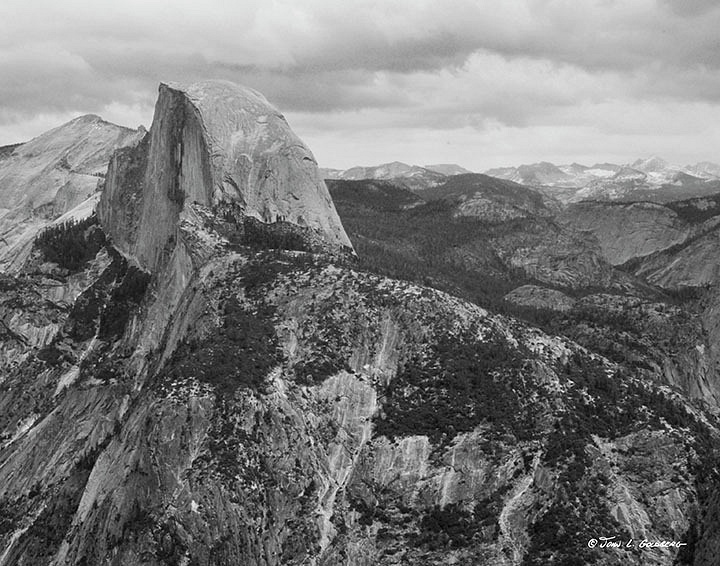 150405030BW Half Dome from Glacier Point