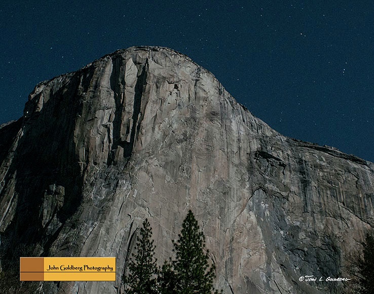 150403042El Capitan from near Curry Village at Night - Copy