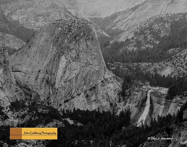 150404039BW Vernal and Nevada Falls from Washburn Point...