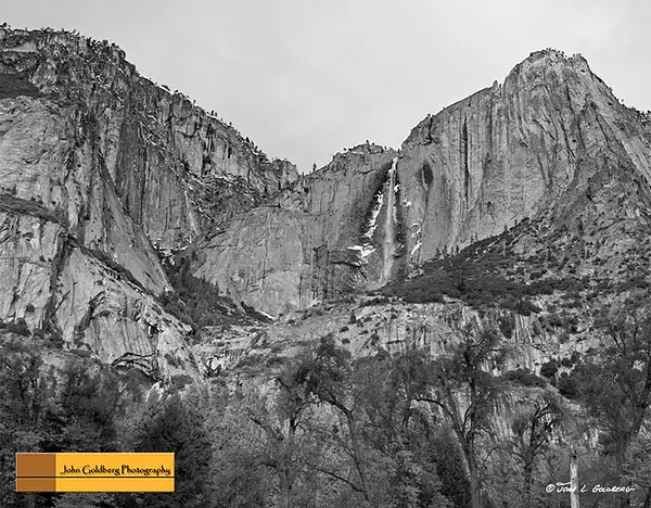 160104002BW Yosemite Falls by John Goldberg