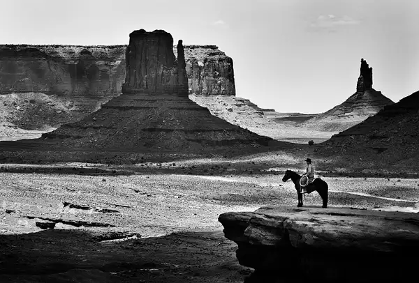Monument Rider BW by Stevejubaphotography