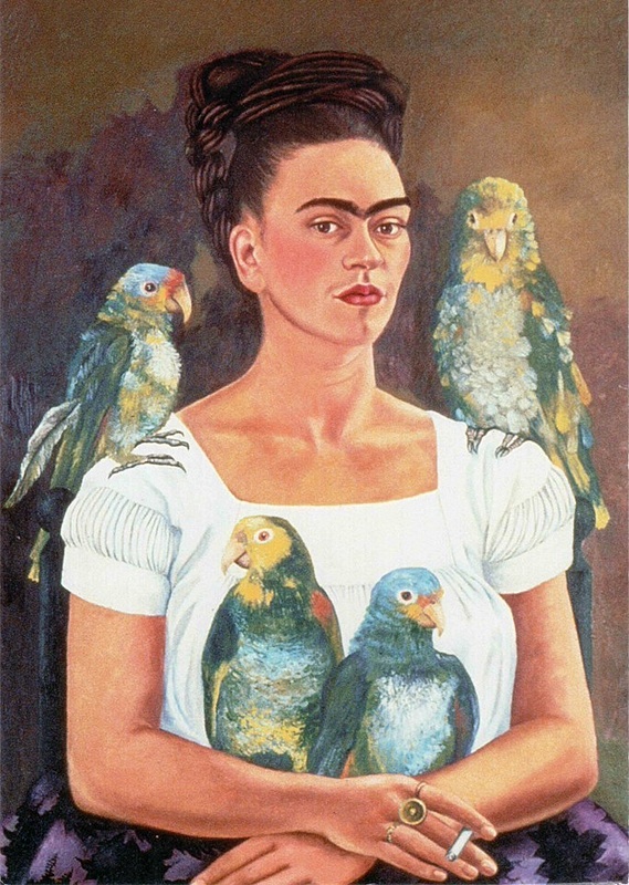 Frida Kahlo. Autoretrato Yo y mis pericos 1939 by Marta...