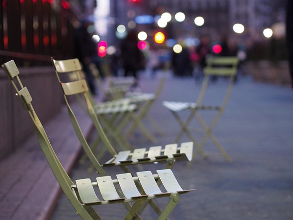 Chairs in the city