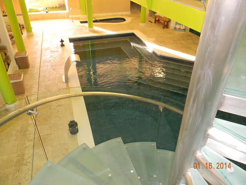 Interior of spa as seen from the relaxation area