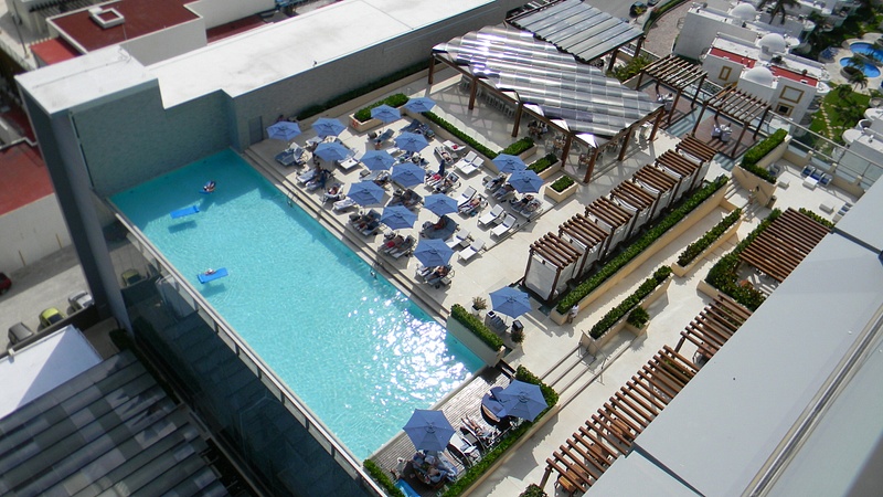 view of the preferred pool from balcony