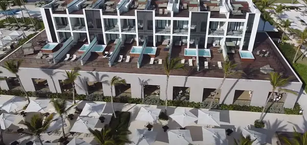 Aerial View of Building 1 - EC Beachfront Honeymoon...