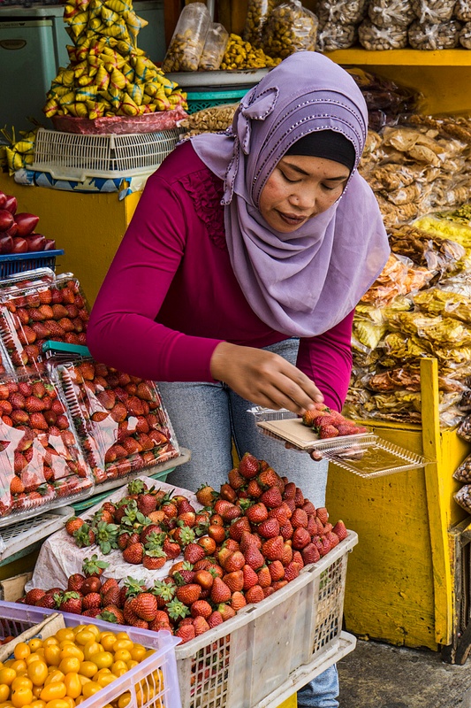 Tending Strawberries in Bali - Joe Hearst, FPSA, PPSA