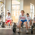 Frosh in Weight Room by David A. Arnott
