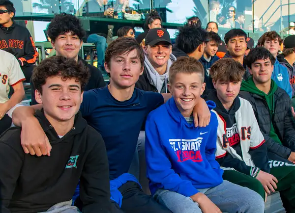 Frosh and Big Cats at a Giants Game - by David A Arnott...
