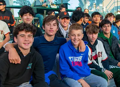 Frosh and Big Cats at a Giants Game - by David A Arnott