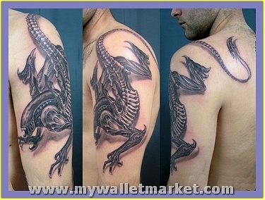 grey-ink-alien-tattoo-on-half-sleeve