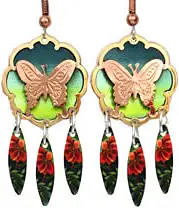 Dangle Butterfly Earrings by handmadejewelry