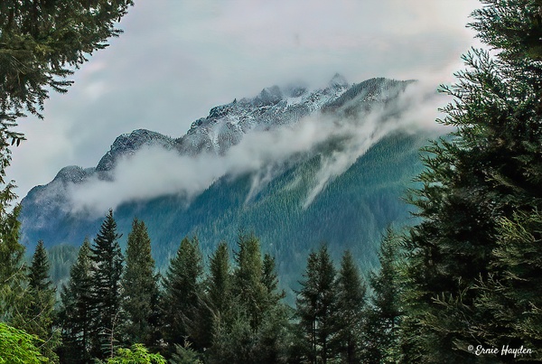 Mt Si - Snow, Misty Clouds - Landscapes - Rising Moon NW Photography 