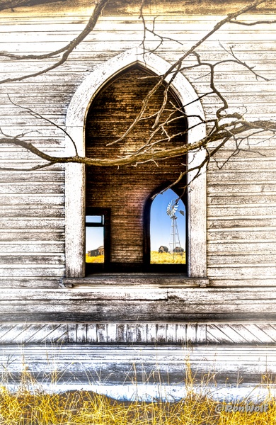 Grass Valley, Oregon's  Abandoned Church - Oregon Smiles (Landscape) - Ron Wolf Photography 