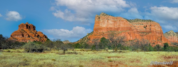 Arizona.   Bell Rock ((Possible "Cowboy" Movie)) - America's Memories - Ron Wolf Photography 
