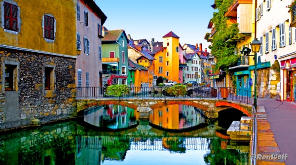 Annecy,  France (Moat) - Europe's Richness - Ron Wolf Photography 