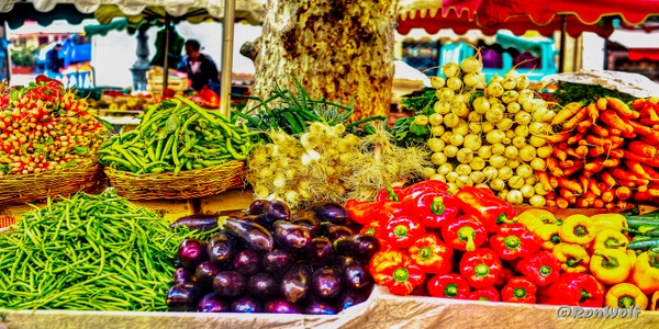 French Veggie Market.   Aix en Provence, France - Just for Fun (misc) - Ron Wolf Photography