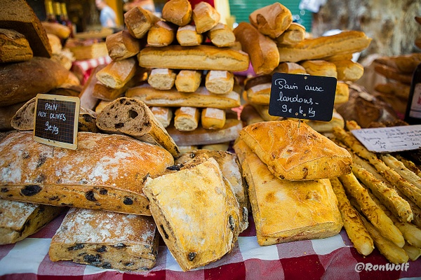Open Air Bread Market,  Aix en Provence, France - Just for Fun (misc) - Ron Wolf Photography