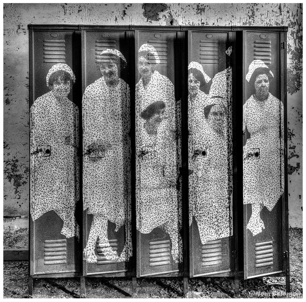Nurses Lockers Ellis Island_1  copy - MONOCHROME - Norm Solomon Photography 