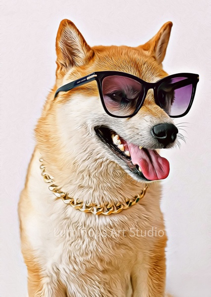 Cool-Dog-Art-013 - Pet Illustrations - LuminousLight 