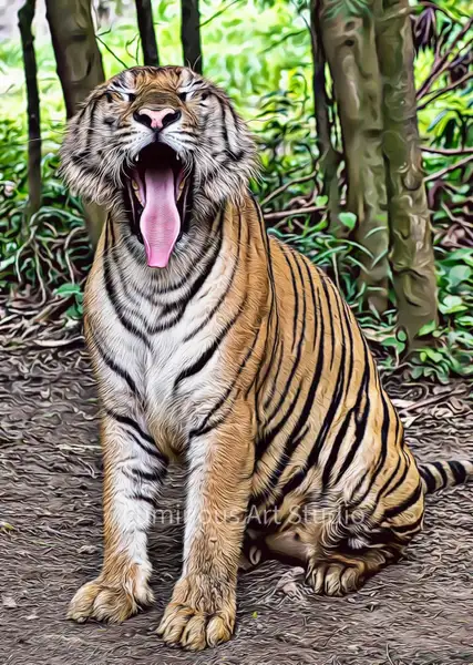 Tiger-Yawn-050 by LuminousLight