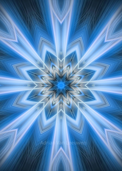 No.4-Lite-Blue-snowflake-fractal - LuminousLight 