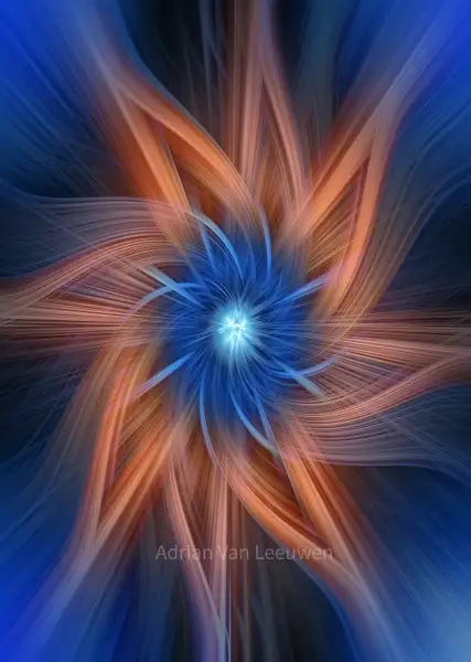 No.20-Blue-Orange-Spiral-Art by LuminousLight