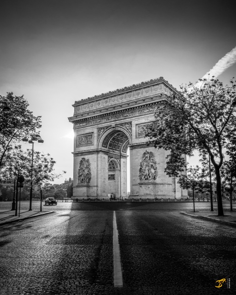 Arc de Triomphe,  Paris, France, 2021 - Paris B&amp;W - Thomas Speck Photography