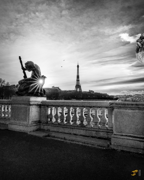 From the Alexander Bridge II, Paris, France, 2021 - Paris B&amp;W - Thomas Speck Photography