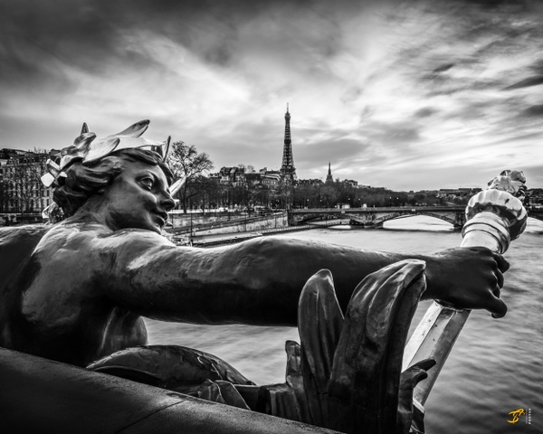 From the Alexander Bridge I, Paris, France, 2021 - Black and Whites - Private Gallery