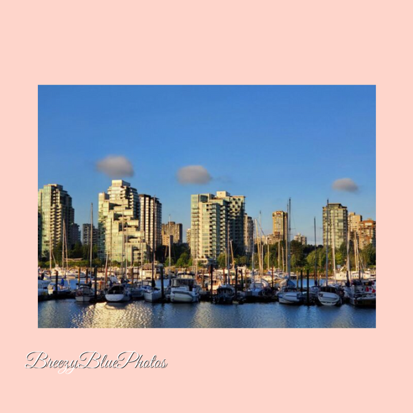 Breezy Blue Greeting Card Vancouver - Chinelo Mora 