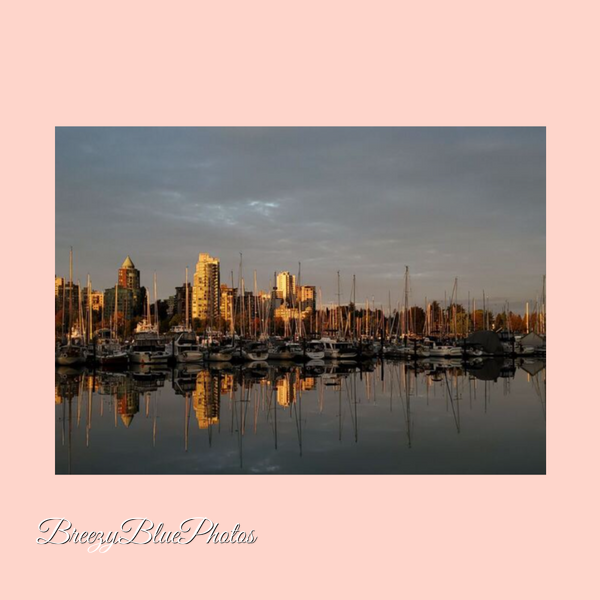 Breezy Blue Greeting Card Coal Harbour - Chinelo Mora