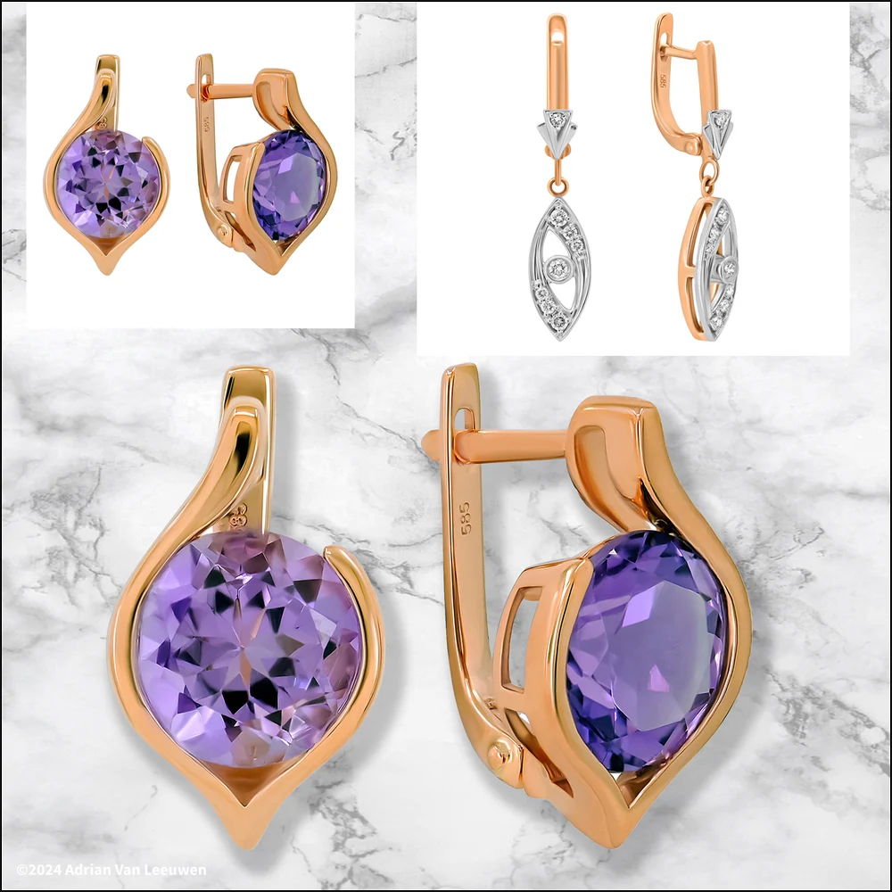 Earrings Ametheyst