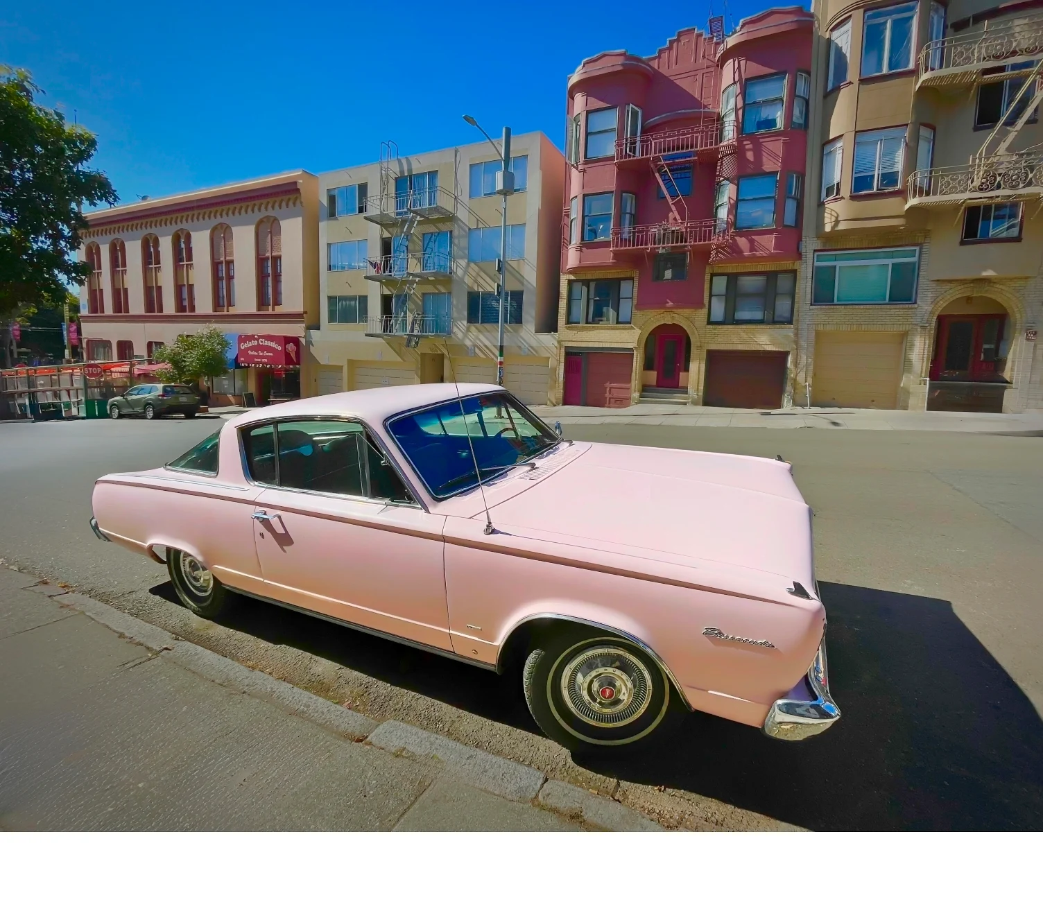 'Pretty in Pink-This Plymouth Barracuda “pony” rivaled the Ford Mustang' (AA   Place) by Sharon Strochak - PE